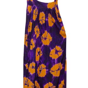 Purple & Orange Tie-Dye Maxi Dress – Handmade Boho Summer Sundress