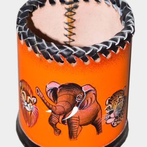 African Tribal Animal Hand Drum – Handcrafted Safari Drum Wall Décor