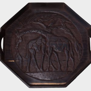 Hand-Painted African Wooden Decorative Plate – Tribal Art Wall Plate