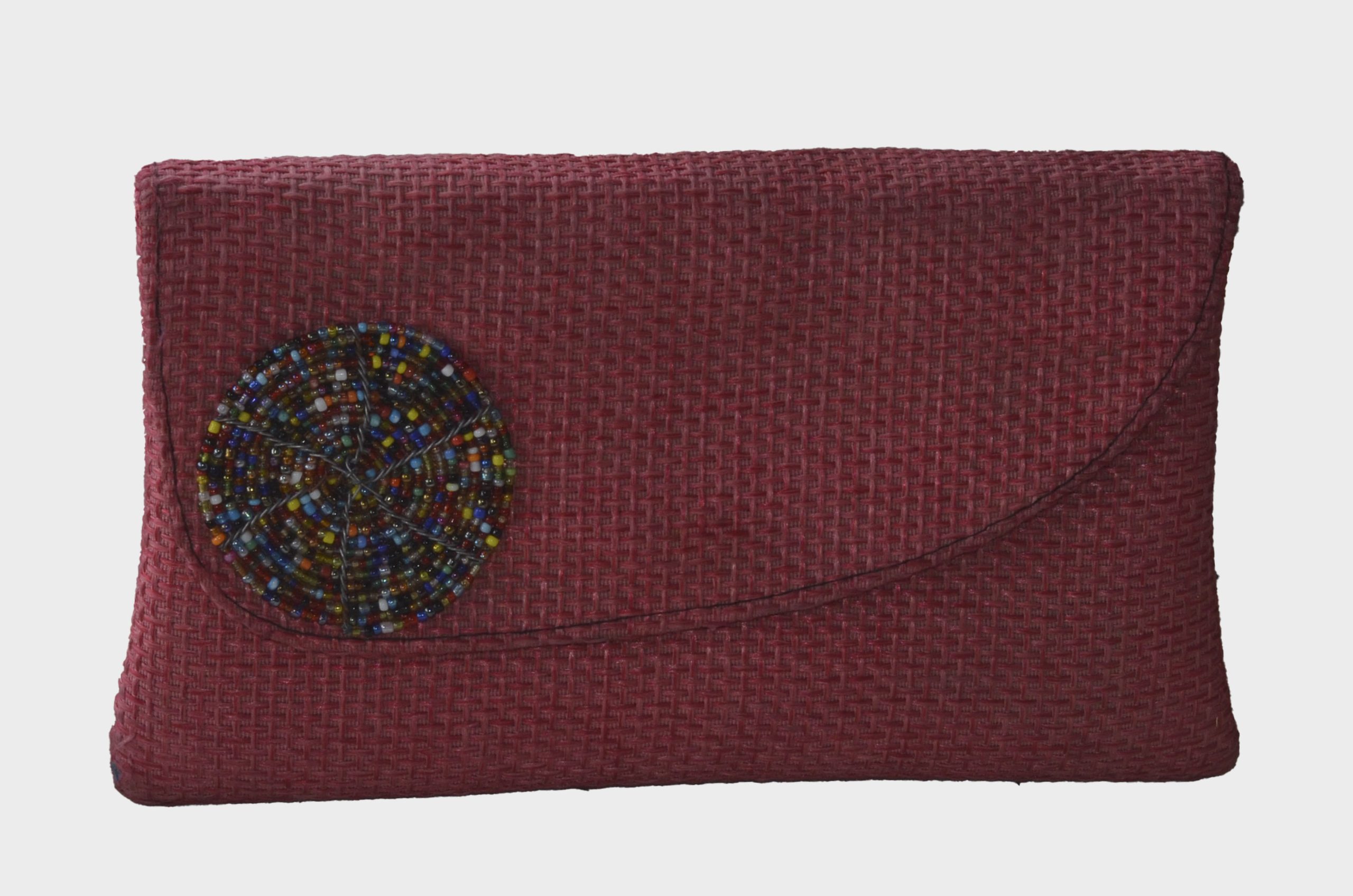 Handmade Beaded Clutch Bag – African Style Woven Evening Purse