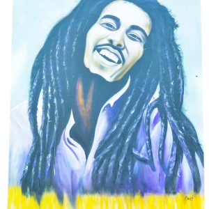 Reggae Music Legend Portrait Canvas – Rasta Style Wall Art with Dreadlocks