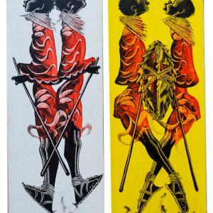 African Tribal Warriors Painting – Maasai Culture Wall Art Canvas Print