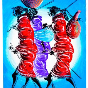 African Tribal Women Painting – Colorful African Culture Wall Art